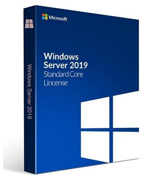 Программное обеспечение Microsoft Windows Server Standard 2019 64Bit English DVD 5 Client 16 Core License