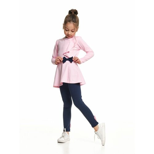 фото Комплект одежды mini maxi для девочек, легинсы и футболка, повседневный стиль, размер 92, розовый