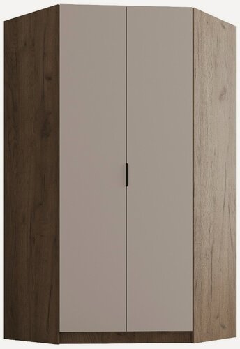 Изображение товара Угловой шкаф, для одежды Паула 2, Легкомаркет, 1100/1100х55/55х220, белье/платье/белье, цвет дуб табачный и кашемир