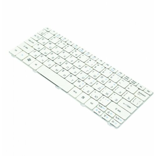 Клавиатура для ноутбука Acer Aspire One D255 / Aspire One D260 / Aspire One 521 и др, белый клавиатура для ноутбука acer aspire one d255 aspire one d260 aspire one 521 и др черный