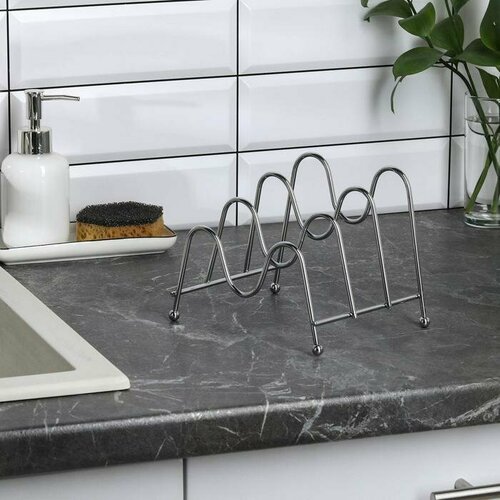 Уценка Подставка для крышек на 3 предмета Доляна 201315 см цвет хромированный 505₽