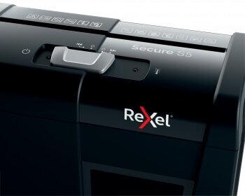 Шредер Rexel Secure S5 EU черный секр Р-2 ленты 5лист 10лтр скрепки скобы