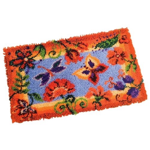 Набор для вышивания коврика Vervaco Декоративные цветы, 65*40 см, PN-0145323