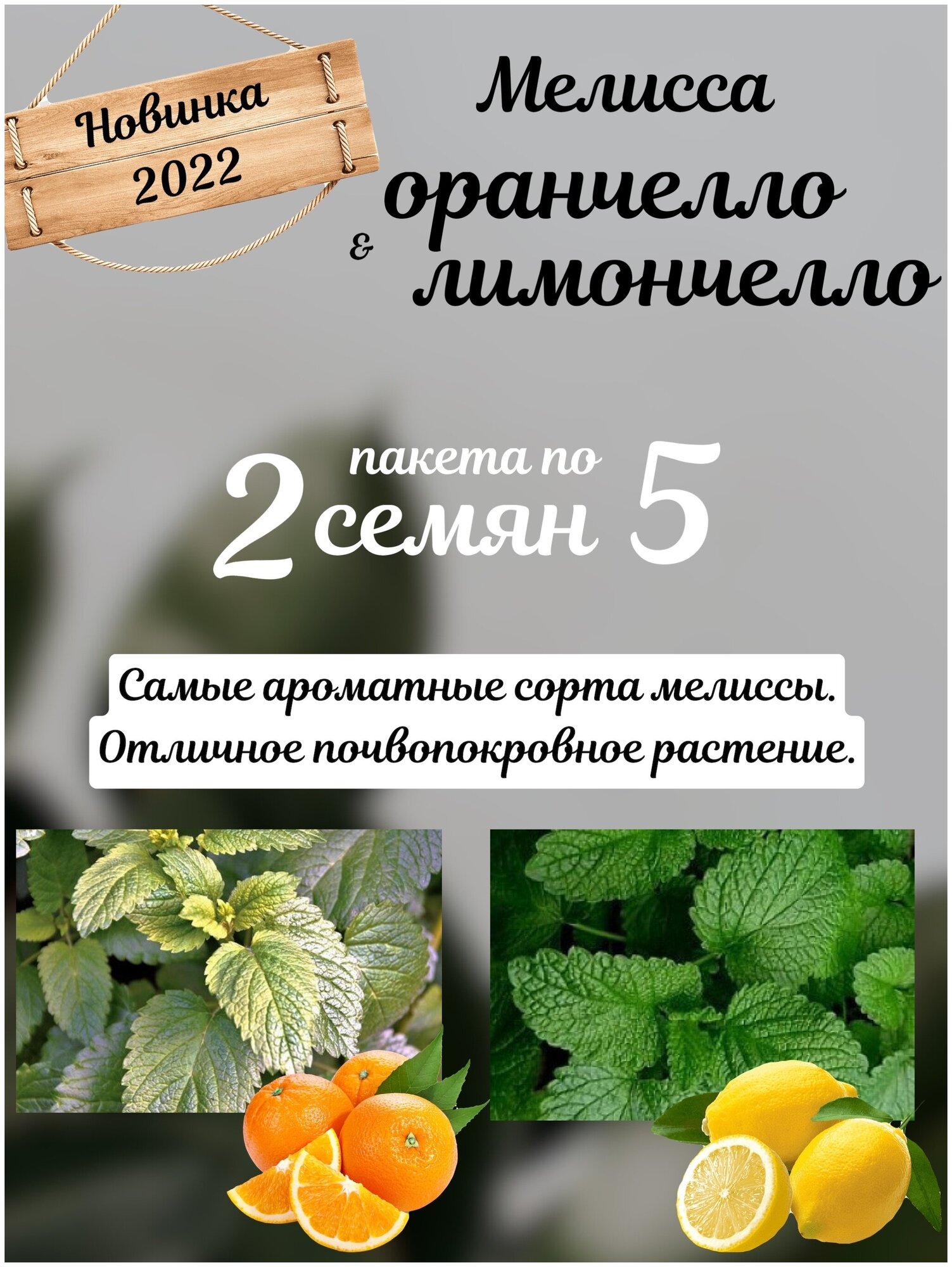 Мелисса Лимончелло и Оранчелло Русский огород 2 пакета по 5шт семян