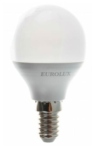 Лампа светодиодная Eurolux E14, G45, 7Вт, 4000 К