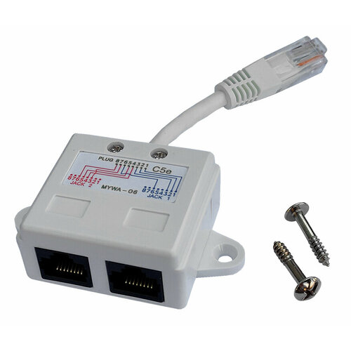 Y-адаптер TWT (TWT-Y-E2-U2) сетевой кабель 5bites rj45 t568a t568b 2 rj45 10 100 base t ly sb026b a