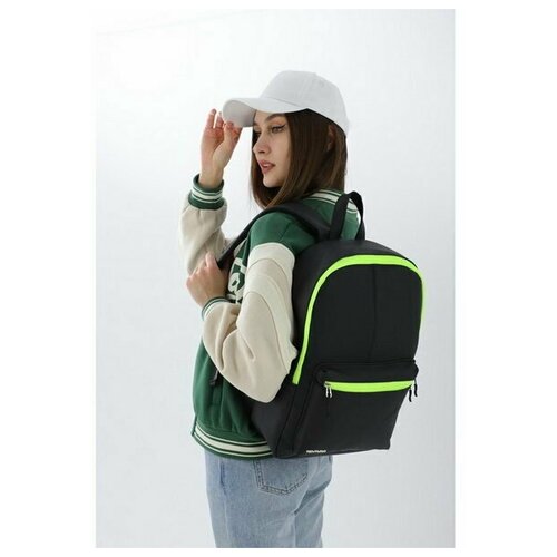 фото Рюкзак из искусственной кожи textura, 41 х 28 х 10 см, цвет чёрный