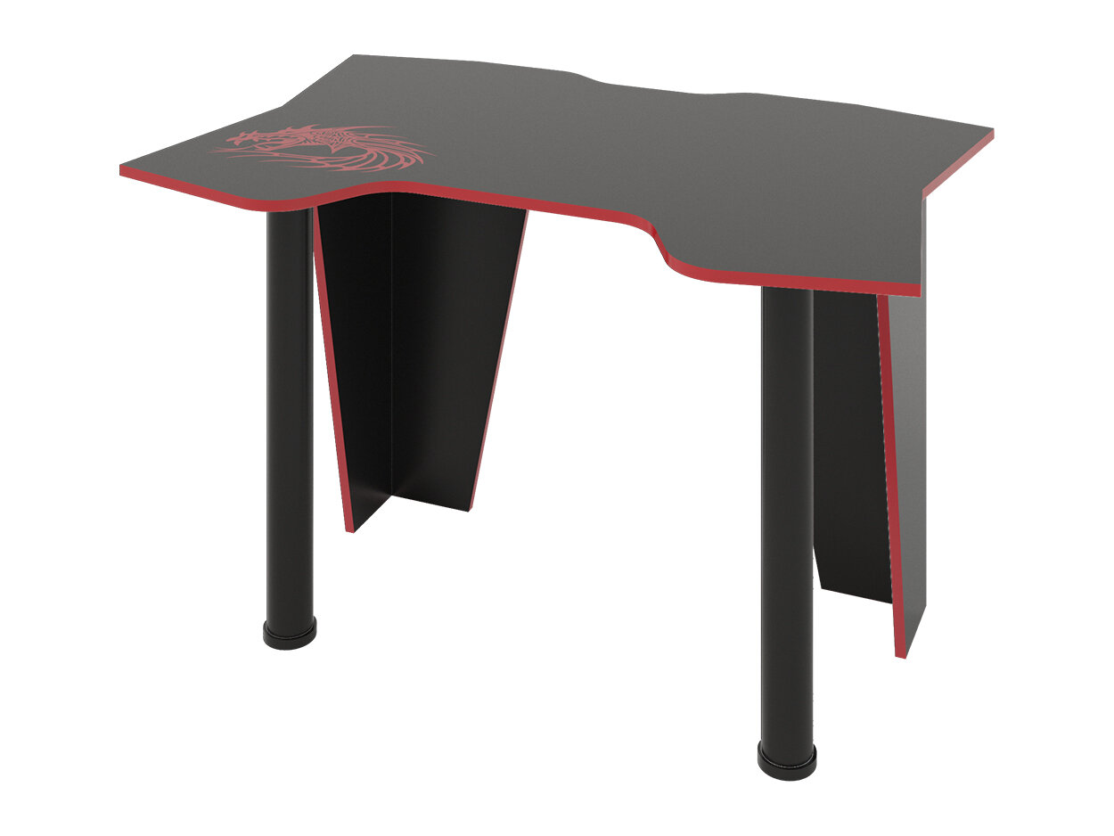 Компьютерный стол для геймера №9.1 черный/красный 120*75*75