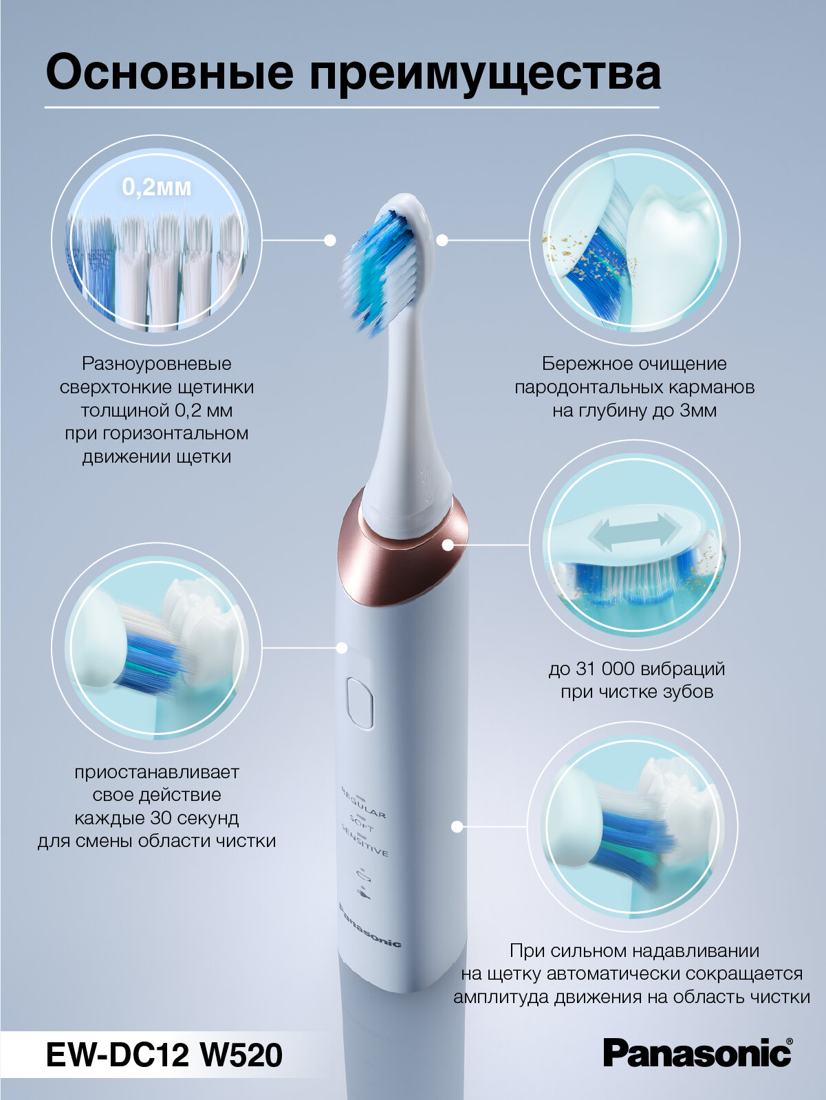 Электрическая зубная щетка Panasonic EW-DC12 - фотография № 5