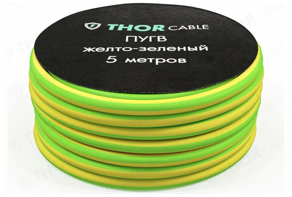 Провод ПУГВ Торкабель 1,5 желтый-зеленый 5 м в упаковке 0749524536830