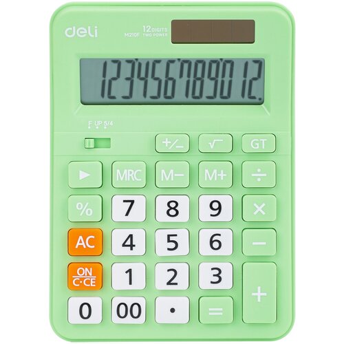 Калькулятор настольный Deli EM210FGREEN зеленый 12-разр.