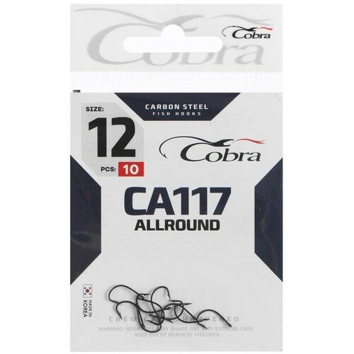 крючки cobra allround сер ca117 разм 006 10шт Крючки Cobra ALLROUND сер. CA117 разм. 012