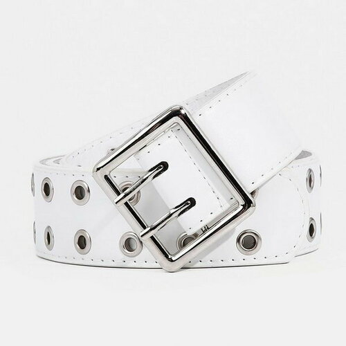 фото Ремень сима-ленд, размер 100, белый сима-лэнд