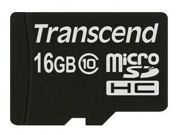 Карта памяти 16Gb MicroSD Transcend (TS16GUSDC10)