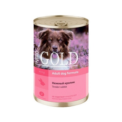 Nero Gold консервы Консервы для собак Нежный кролик 69фо31 53624, 0,415 кг