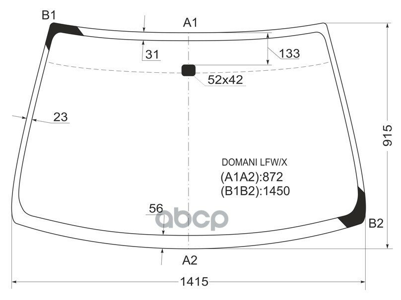 Стекло Лобовое Honda Civic Euro 93-98 / Domani 92-96 / Isuzu Gemini 93-97 / Rover 400 95-00 / 45 99- XYG арт. DOMANI LFW/X