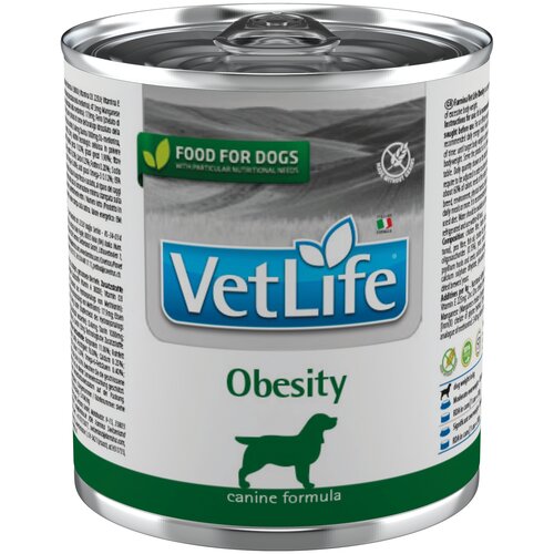 Влажный корм для собак Farmina Vet Life Canine Obesity при избыточном весе 6 уп. х 1 шт. х 300 г