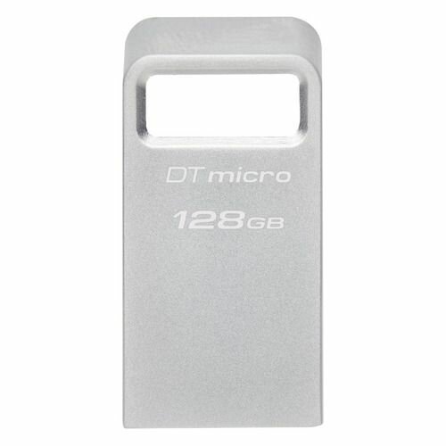 Флешка USB Kingston DataTraveler Micro 128ГБ, USB3.2, серебристый [dtmc3g2/128gb]