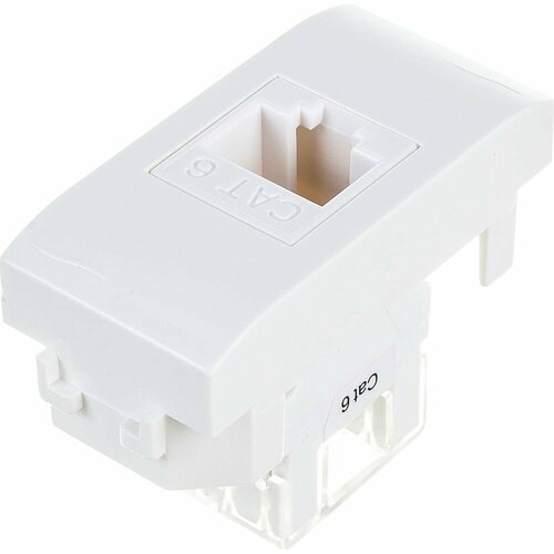 DKC Розетка компьютерная СП Brava 1мод. RJ45 CAT.6 бел. 76458B