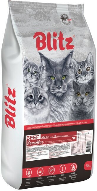 BLITZ ADULT CAT BEEF /сухой корм для взрослых кошек Говядина/10кг