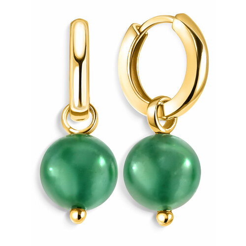 Серьги Yaffo, серебро, 925 проба, авантюрин