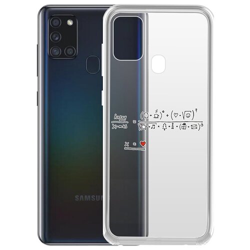 Чехол-накладка Krutoff Clear Case Праздничная формула для Samsung Galaxy A21s (A217) чехол накладка krutoff clear case женский день цветочная акварель для samsung galaxy a21s a217