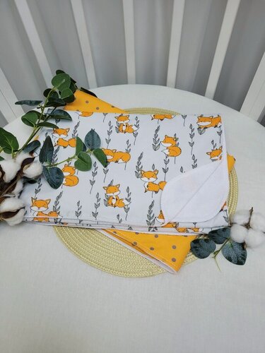 Изображение товара Пеленки непромокаемые "Лисы на веточках", 2шт