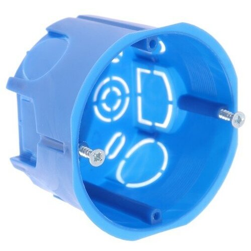 Коробка установочная Luazon Lighting 68х45 мм IP20 для сплошных стен синяя 334₽