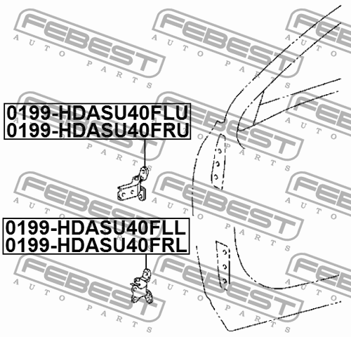 Петля двери TOYOTA AURIS/CAMRY/COROLLA/LC/PRIUS/RAV4/YARIS пер. лев. верх.