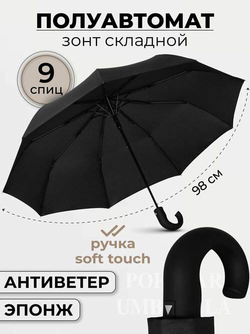 Мини-зонт Rainbrella, черный