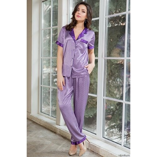 фото Брюки mia-amore, размер xl, фиолетовый