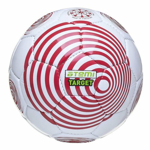 Мяч футбольный ATEMI Target, PVC, р.5 окр. 68-70 (бело-красный)