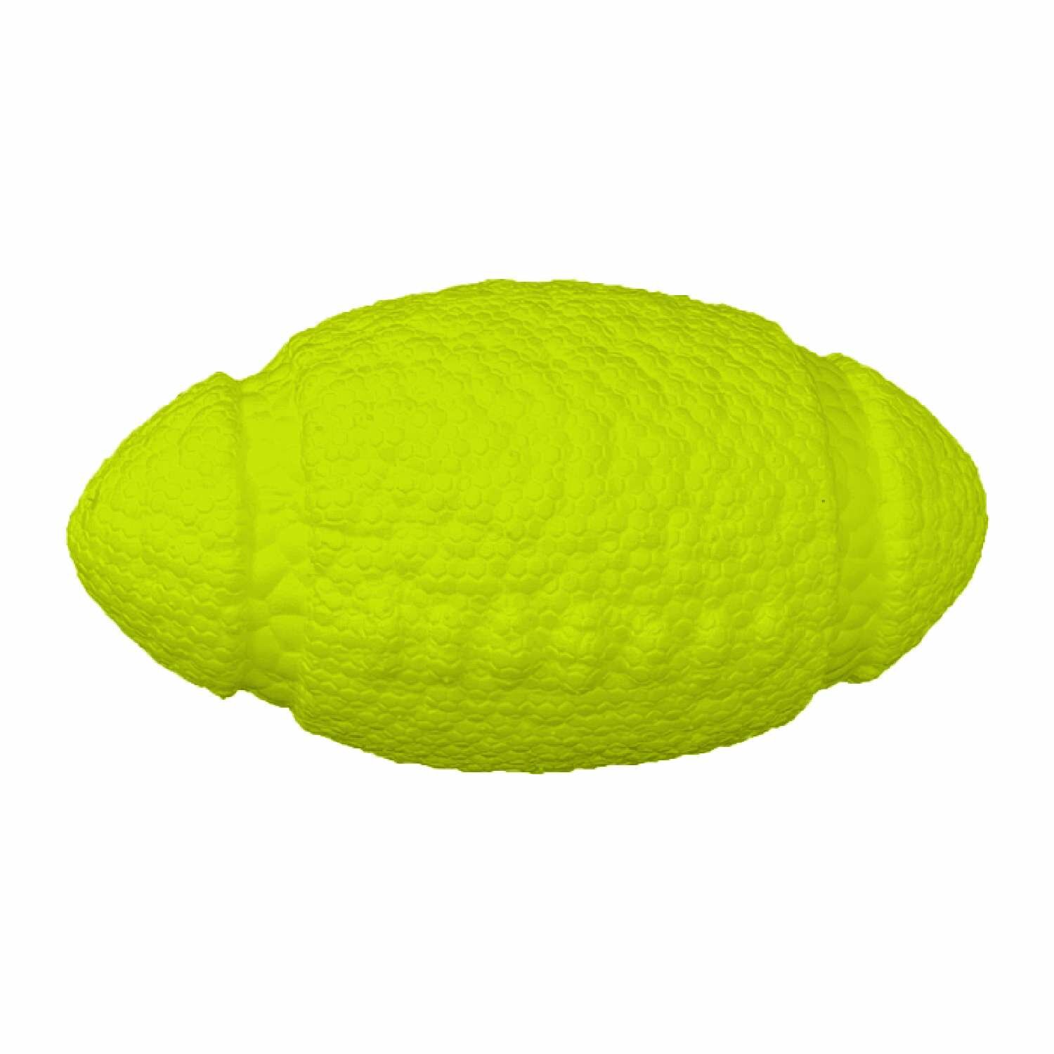 Игрушка Mr. Kranch для собак Мяч-регби 14 см, неоновый желтый - фотография № 2