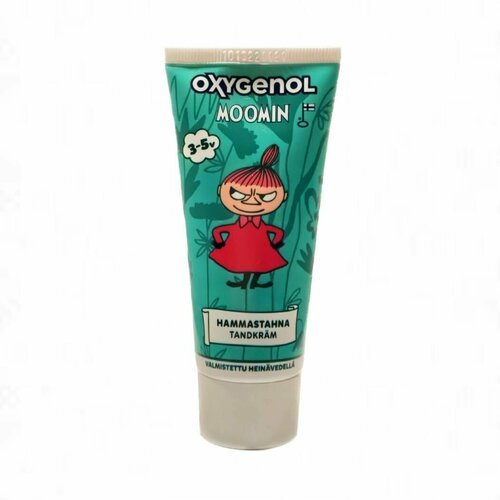 Детская зубная паста Oxygenol Moomin 3-5 лет Ксилитофторид 50 мл (Финляндия)