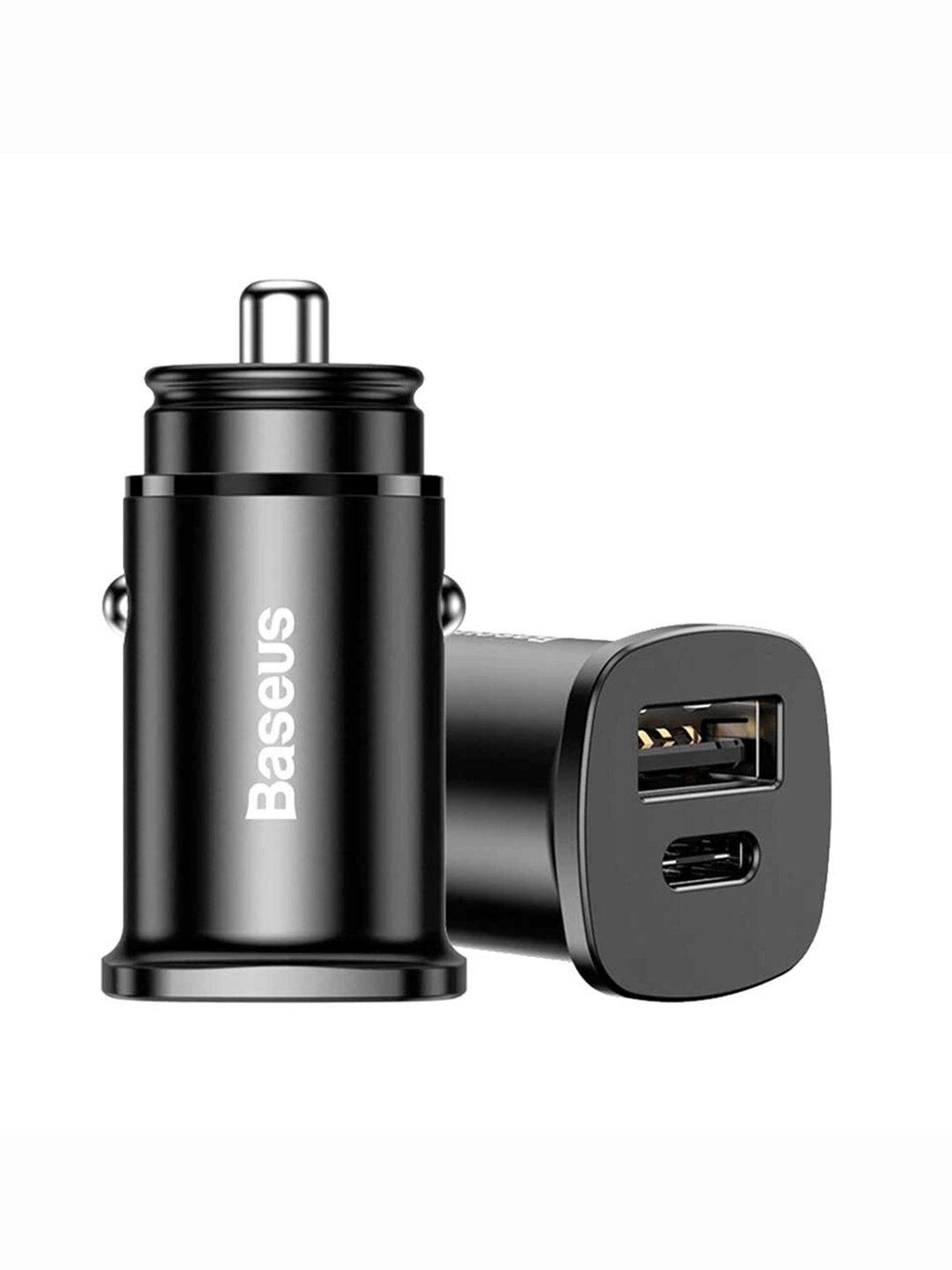 Автомобильное зарядное устройство Xiaomi Baseus Dual Car Charger QC3.0 30W Metal Black (CCALL-AS01)