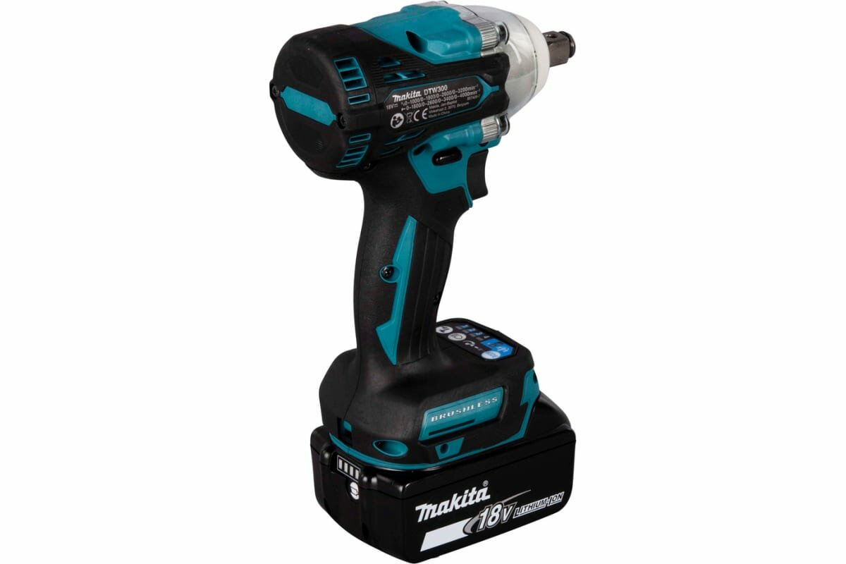 Гайковерт Makita DTW300RF2 (18V, 2 x 3.0Ah, Li-Ion) аккумуляторный 18В 330Нм - 1/2" FJ аккумуляторный 18В 330Нм - 1/2" (18V, 2 x 3.0Ah, Li-Ion) - фотография № 4