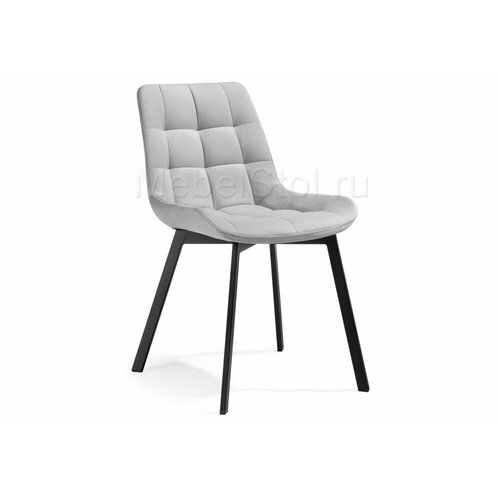 Стул на металлокаркасе Woodville Челси Светло-серыйЧерный 5490₽