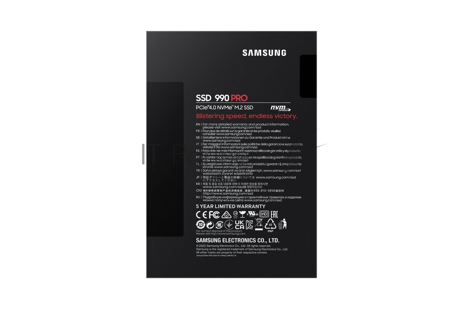 Твердотельный накопитель Samsung 990 Pro 1024ГБ, M.2 2280, PCI-E 4.0 x4, M.2 MZ-V9P1T0BW - фото №12