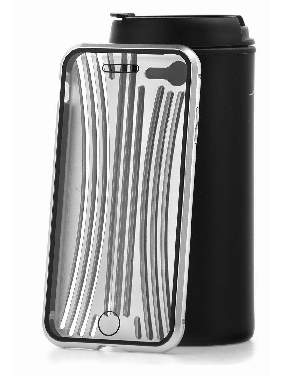 Чехол для iPhone 7 Kruche Metal Suitcase Silver