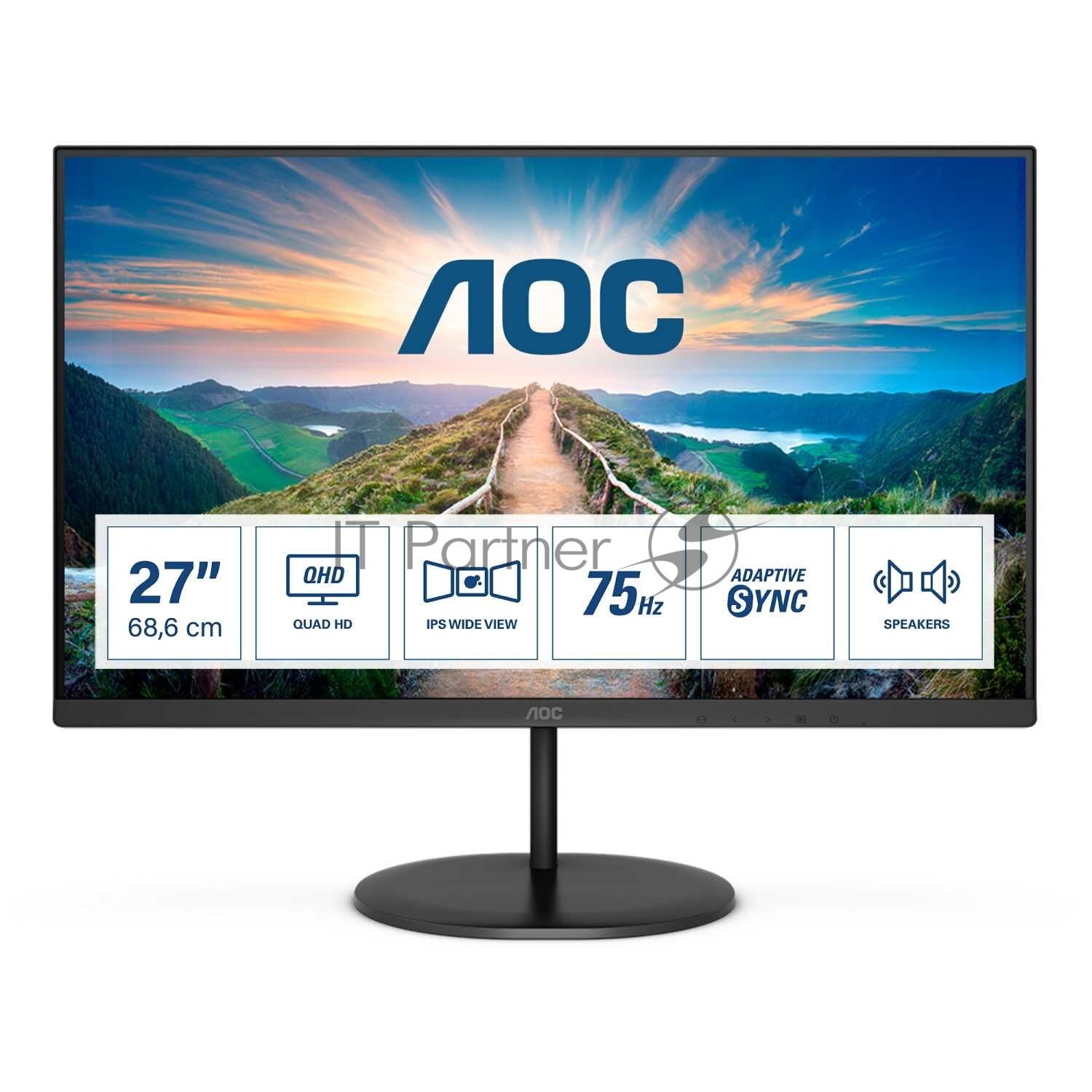 27" Монитор AOC Q27V4EA 2560x1440 75 Гц IPS