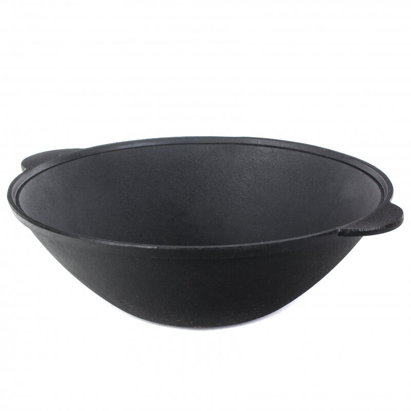 Сковорода WOK Камская Посуда со стеклянной крышкой, 28 см, 2,7л