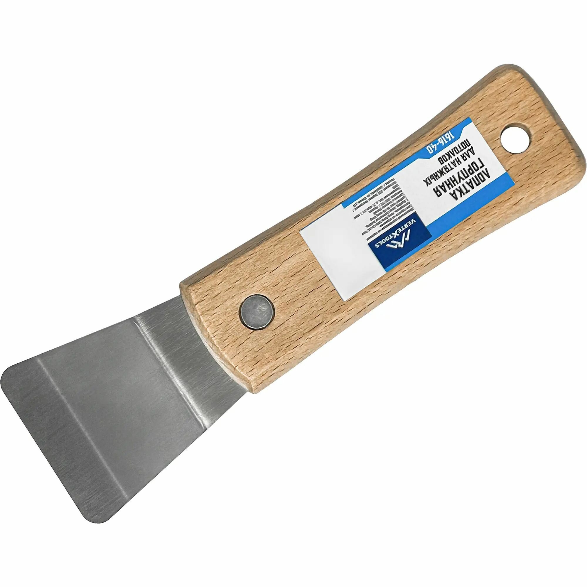 фото Шпатель монтажный для натяжных потолков Vertextools 40 мм, сталь