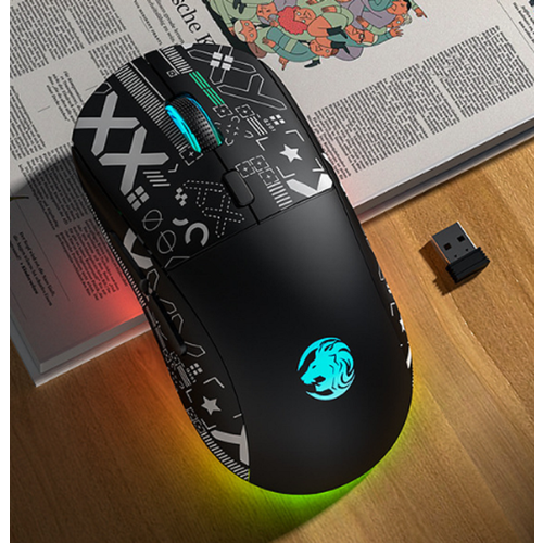 Мышь игровая беспроводная EWEADN G301 перезаряжаемая черно-белая 250000₽