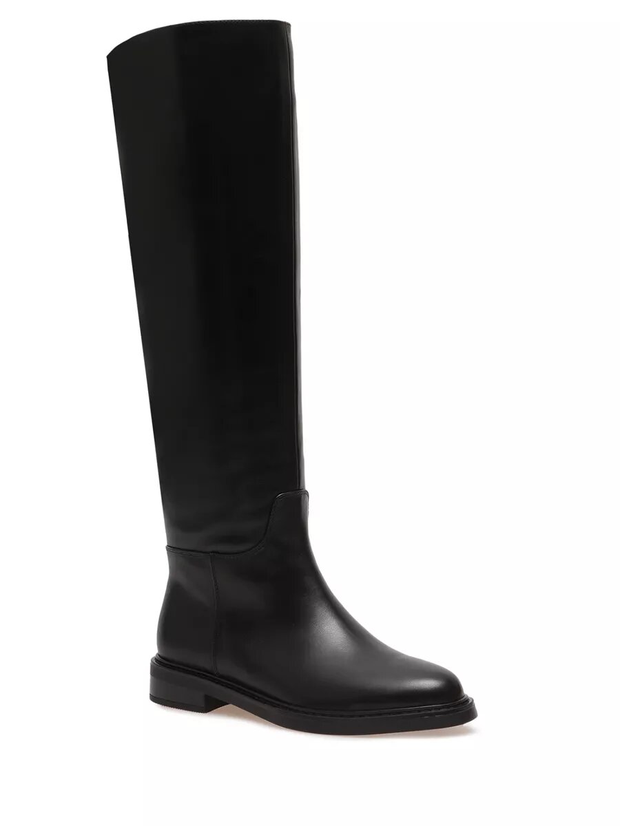 фото Сапоги демисезонные натуральная кожа на каблуке женские El Tempo CSR318-RS-BF2558-18D9033-B1119-T_BLACK черный 39