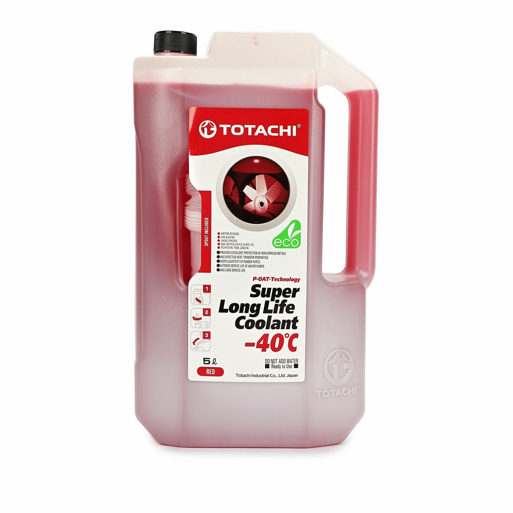 Жидкость Охлаждающая Низкозамерзающая Totachi Super Long Life Coolant Red -40C 5Л (TOTACHI 41805)