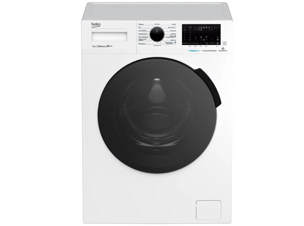Стиральная машина Beko WSPE7H616W, белый/черный