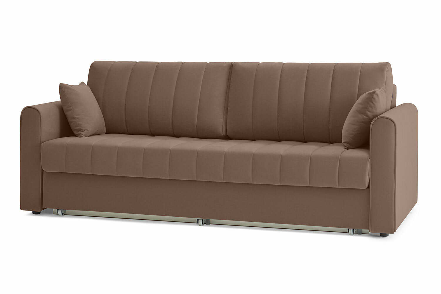 Диван кровать DREAMART Орландо прямой  222х95х105 см  еврокнижка  цвет коричневый