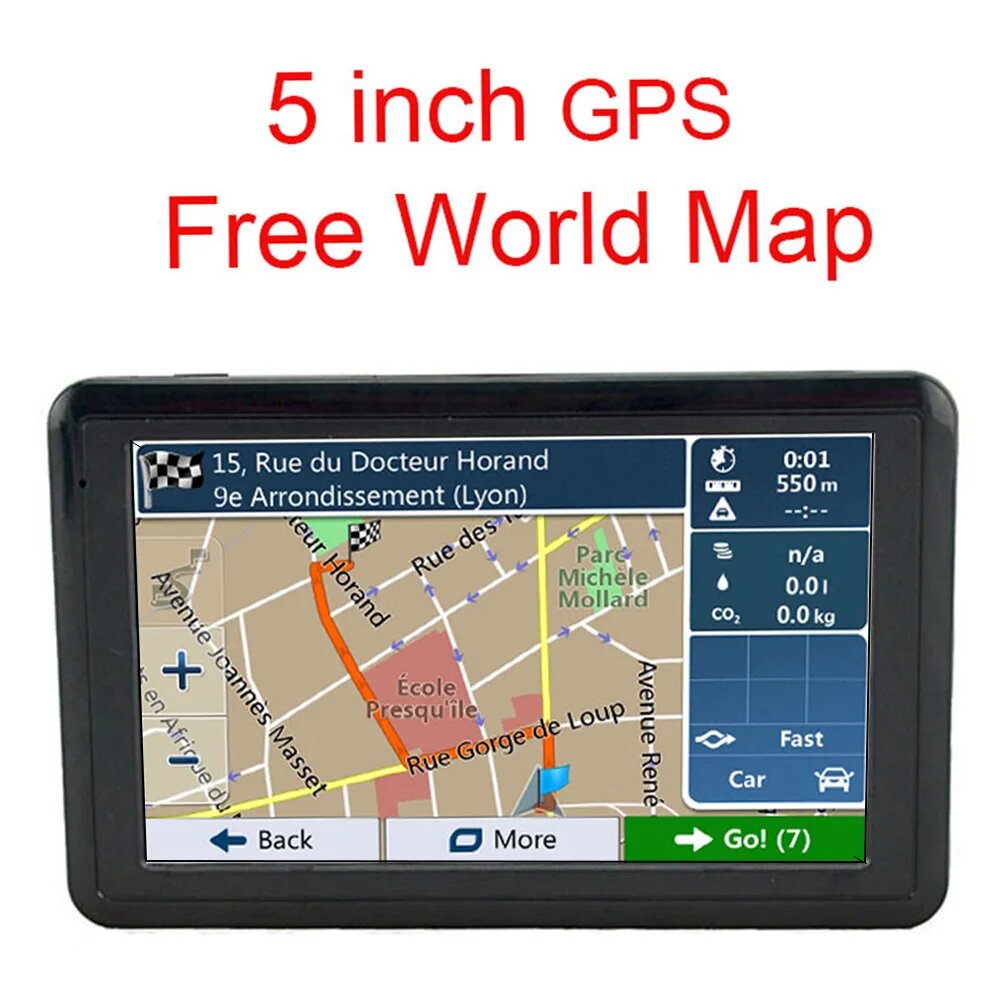 5-дюймовый автомобильный GPS-навигатор FM-передатчик HD TFT сенсорный экран автомобильный GPS-навигатор портативный авто спутниковый GPS-навигатор