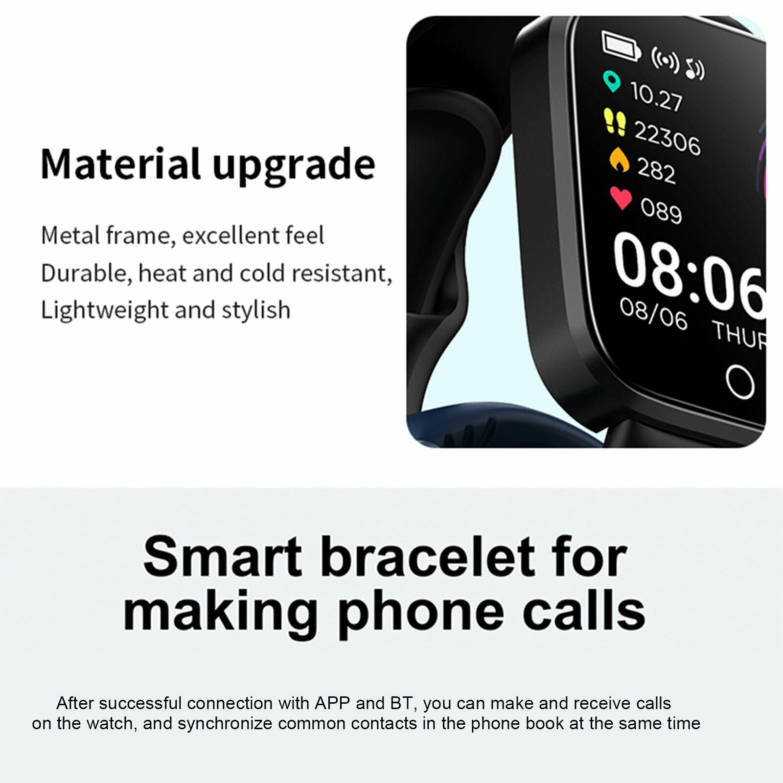 Устройства Для Улучшения Качества Сна I7 Smart Bracelet 1,44-дюймовый сенсорный монитор здоровья IP67 водонепроницаемый трекер сердечного ритма артериального давления сна 3 спортивных режима 5-7 дней работы от батареи