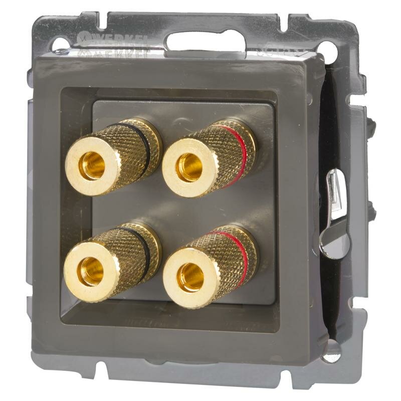 Розетка акустическая серо-коричневый Werkel